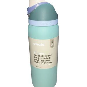 Owala Insulated Water Bottle 32oz Seafoam Mint with Lavender Accent